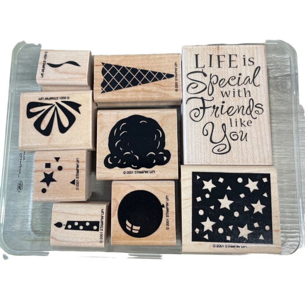 Stampin Up Perfect Party Mounted Rubber Stamps‎